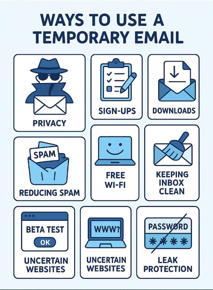 Temporary email limitations
