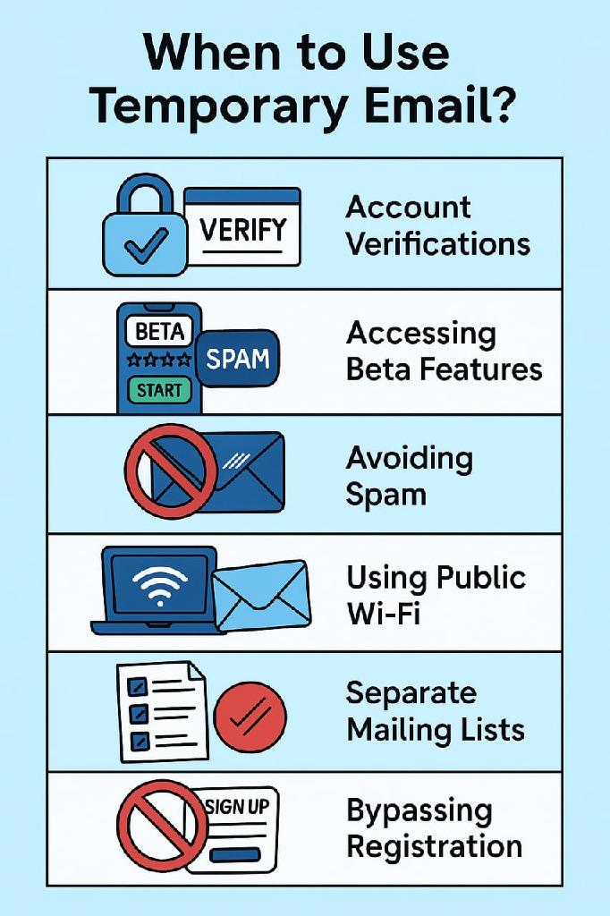 Person using temporary email